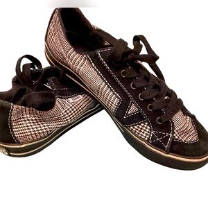 Girls Tory Vans Black and White Sneakers